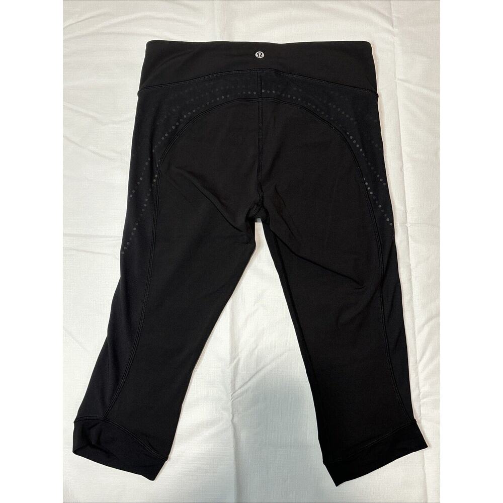 Lululemon Stop At Nothing Crop Leggings Pixie Black Size 6 Preowned